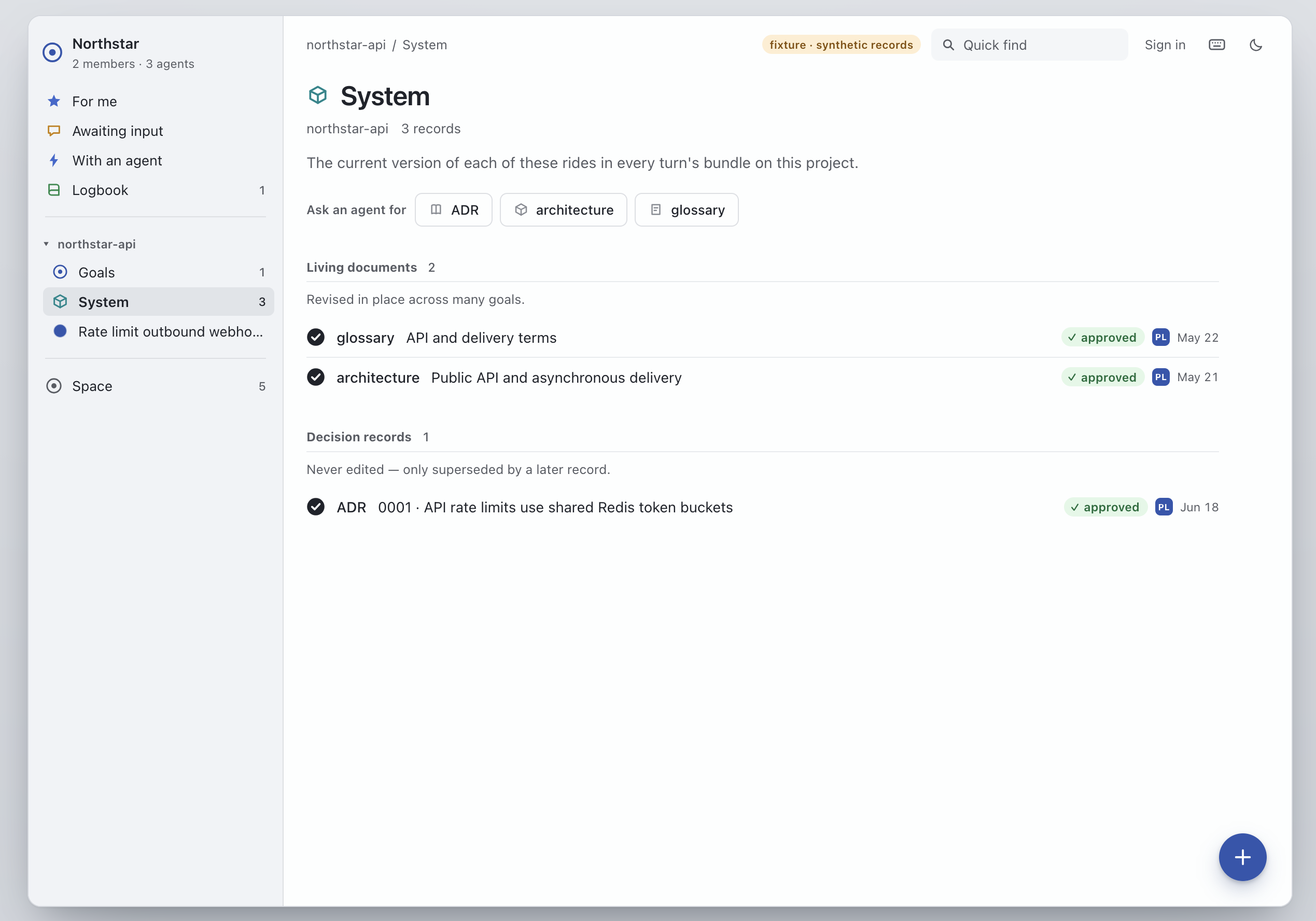 Radial showing the system artifacts including the ADR for Redis